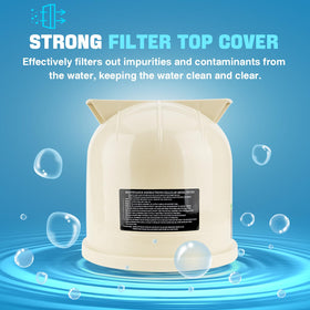 Autoverve almond-lid cover compatible with Clean & Clear filters keeps debris out