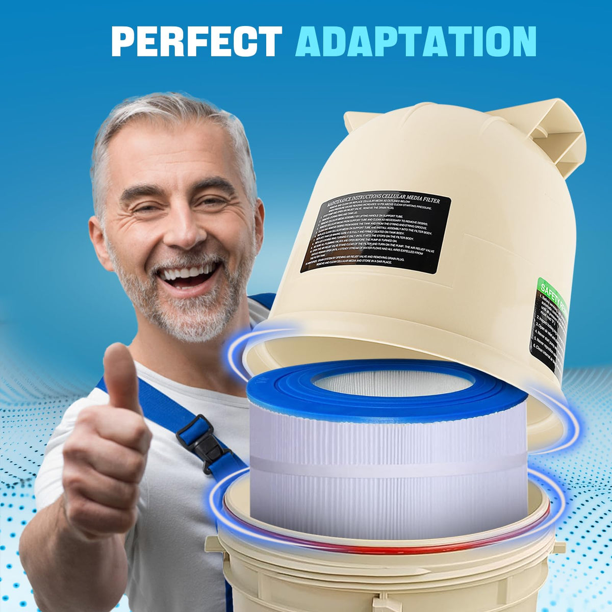 Autoverve top-length 11-29in lid supports compatible filter housing