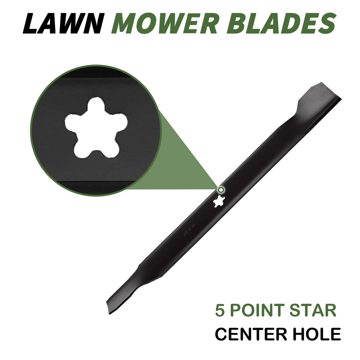 Autsurles 42-inch deck blade measure ensures accurate length.