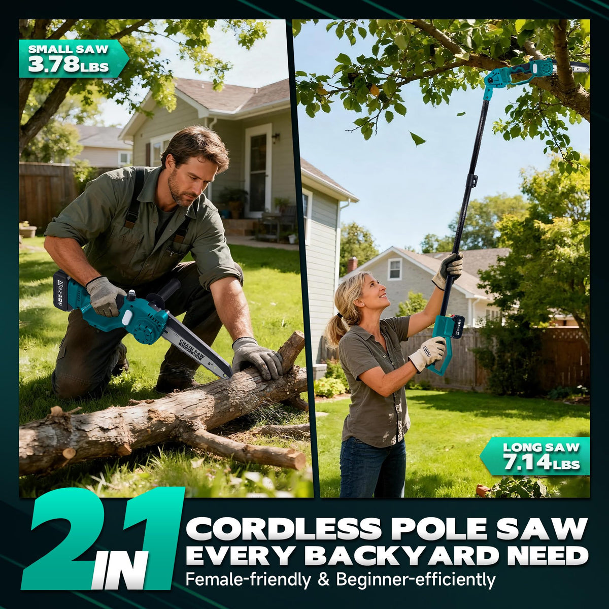 Autubin 8-inch mini chainsaw cutting bar for precise pruning and shrub shaping.