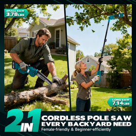 Autubin 8-inch mini chainsaw cutting bar for precise pruning and shrub shaping.