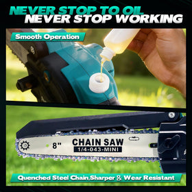 Autubin dual 4.0Ah batteries maximize runtime for extended pruning sessions.