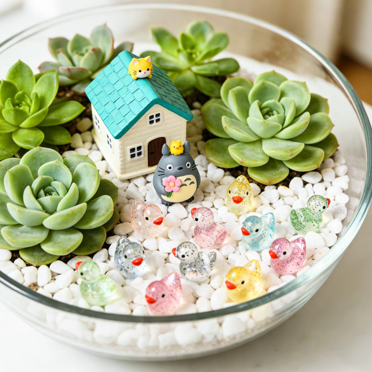 AUUTI tiny ducks for aquariums add playful focal points