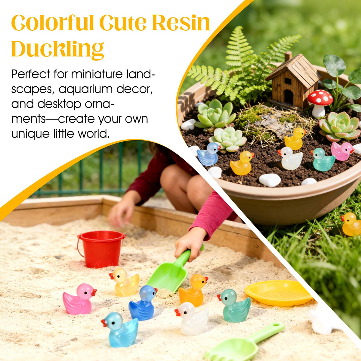 AUUTI mini ducks for garden terrariums brighten fairy garden scenes