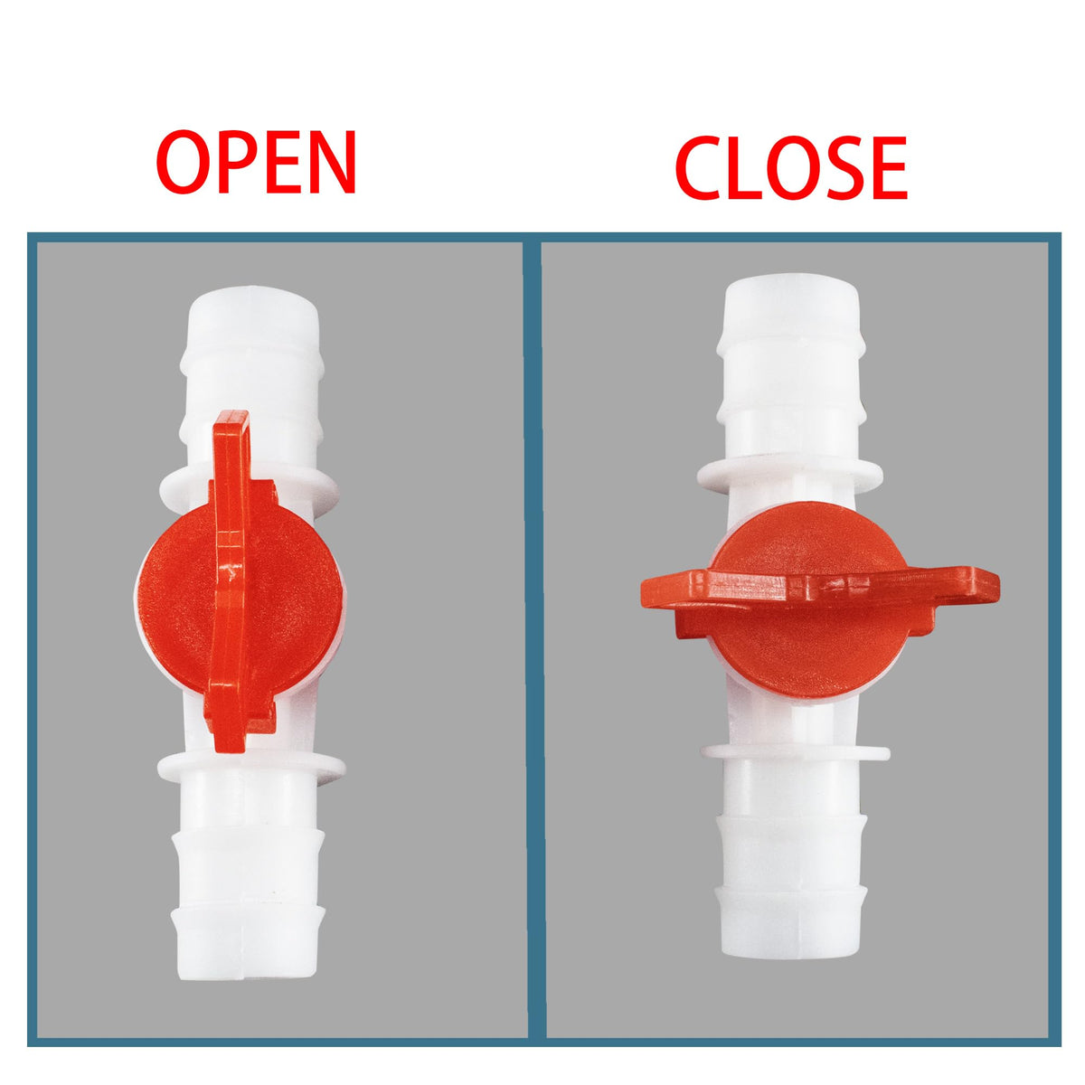 AUXBC two-pack of barbed valves packaged for easy replacement.