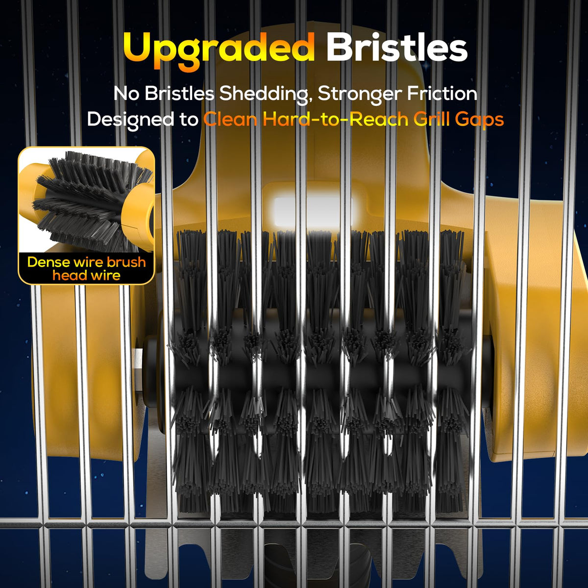 AUXCO rechargeable grill brush offers cordless convenience for easy cleaning