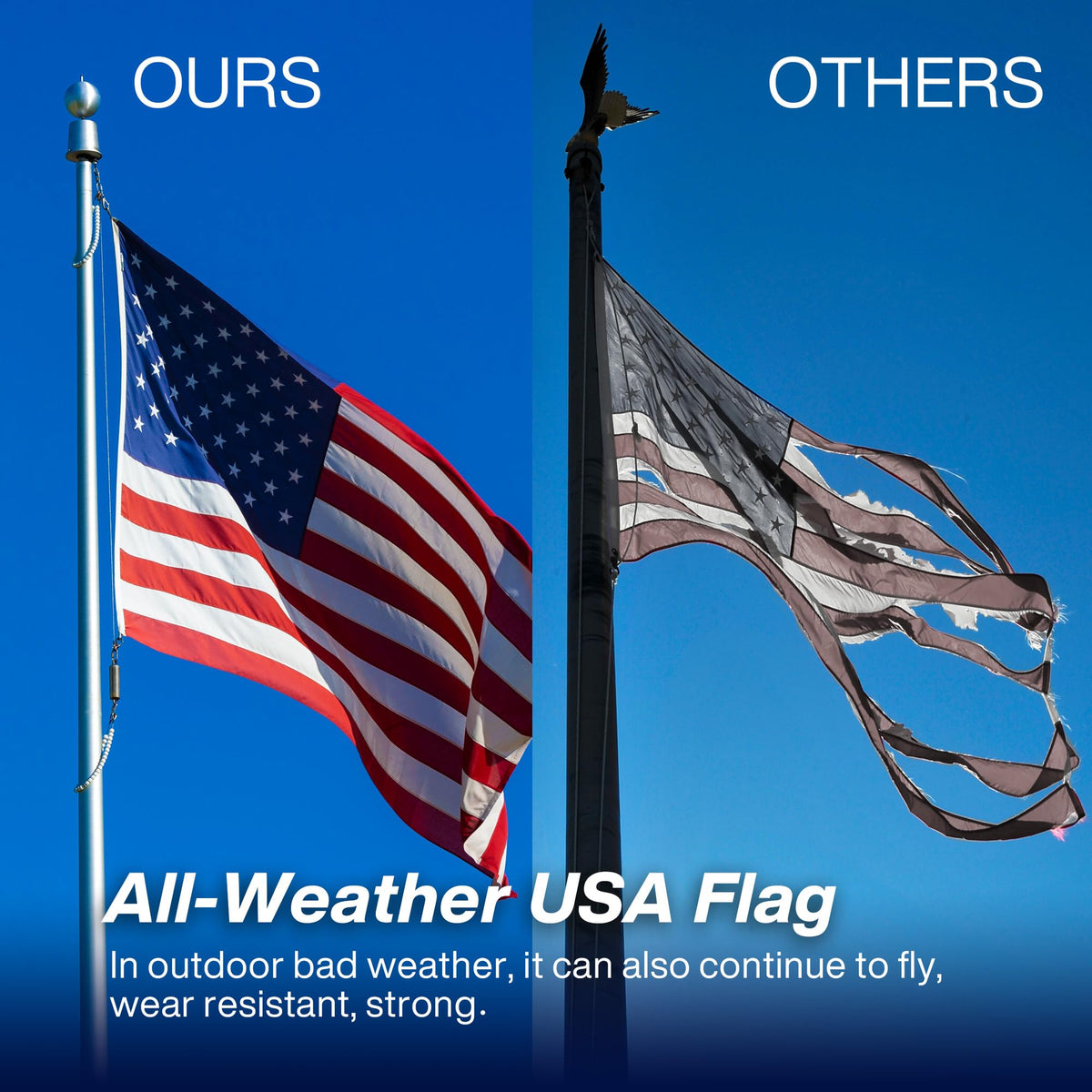 AUYRE American Flag 2.5x4 ft size for porch or travel display