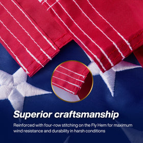 AUYRE American Flag UV protection to maintain vivid colors outdoors