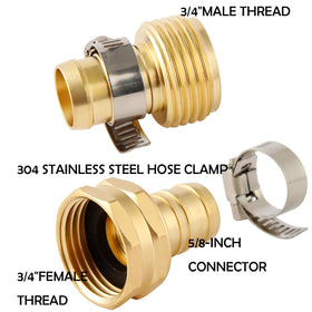 Three-set brass kit shows easy clamp-secured fittings for quick fixes