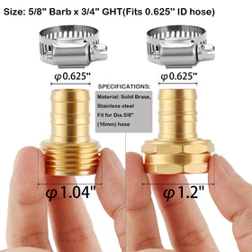 Sturdy brass connectors for leak-free garden hose repairs