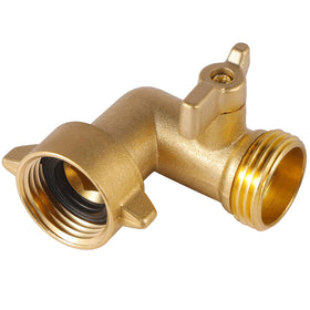 AuySier brass 3/4-inch threaded fitting for standard hoses.