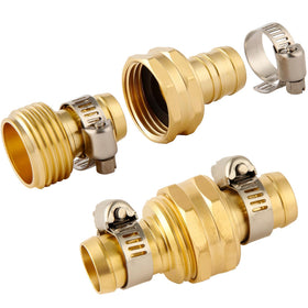 Repair kit for mid-hose leaks during outdoor watering