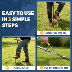 AUZEKER root-removal tool aids extracting roots and debris during sampling.