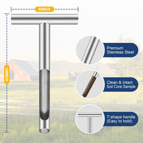 AUZEKER stainless steel soil probe designed for durable outdoor use