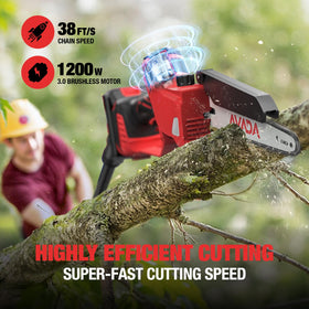 AVADA 180-degree adjustable head enables versatile cutting angles.