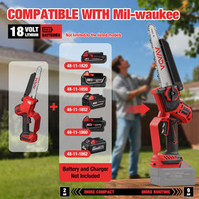 AVADA 2-in-1 pole saw with 6-inch chain ideal for low limbs.