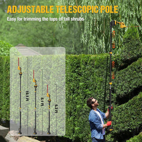 AVADA pole trimmer extended to 16-1 feet reach for distant growth