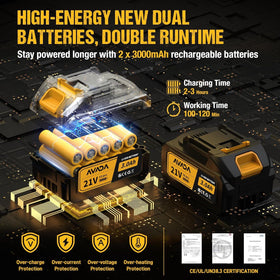 AVADA fast charger recharges batteries quickly for continued use