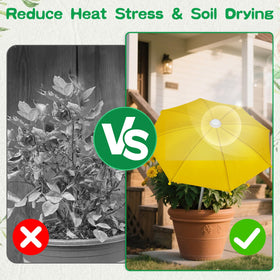 Avalessia sun shade umbrella provides cooling cover for plants outdoors