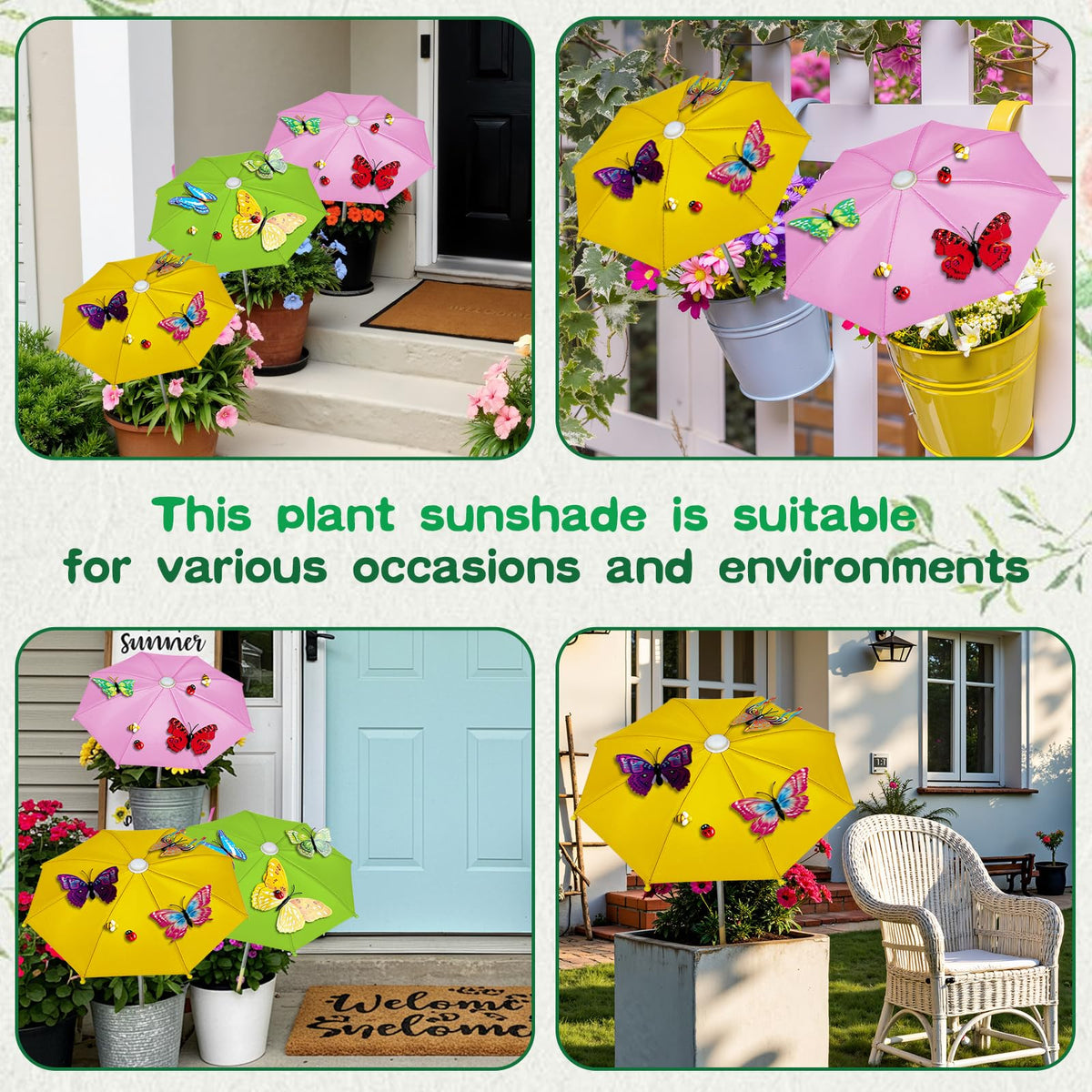 Avalessia wooden stake attachment secures plant umbrellas in place