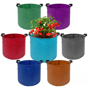 Avalution 7-gallon mix colors grow bag, easy balcony tomato planting.