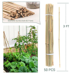 Avalution durable bamboo stake pack offers renewable, long-lasting garden organization.