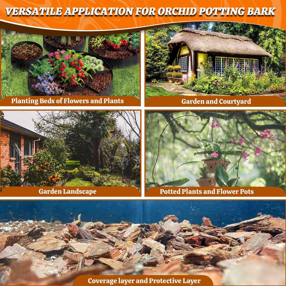 Avalution orchid bark versatile use for orchids and houseplants.