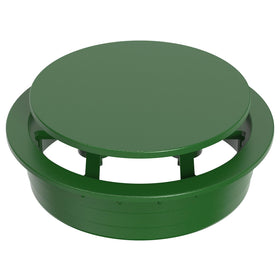 Avanhitch 6-inch pop-up drainage emitter installed in a lawn for efficient water release.