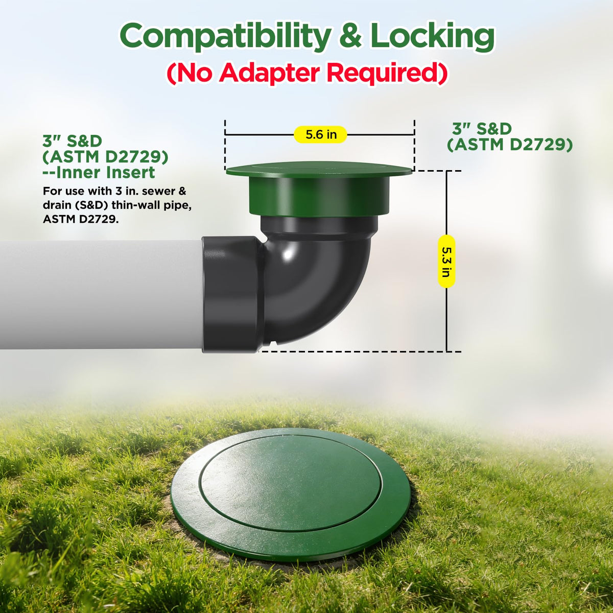 Avanhitch downspout cover with dual-rod design minimizes tilting and wear.