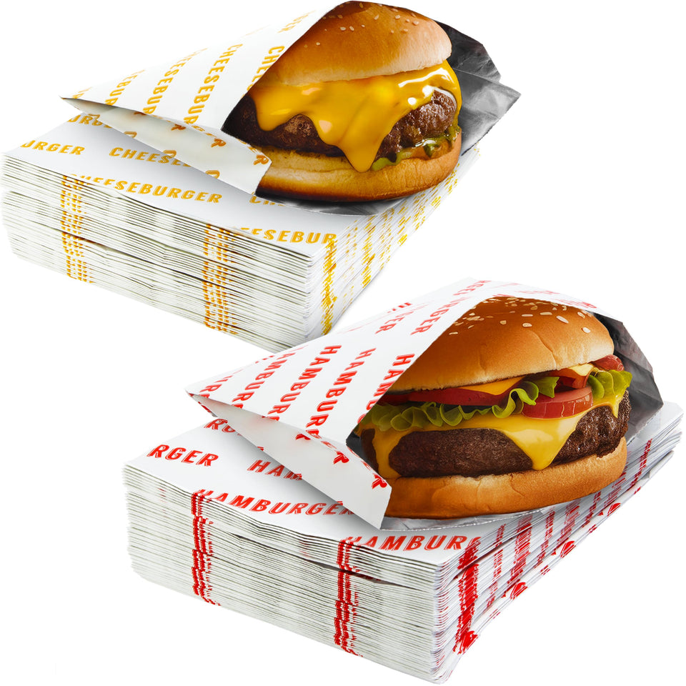 Avant Grub retro burger wrappers 200-pack keep hands clean at outdoor barbecues