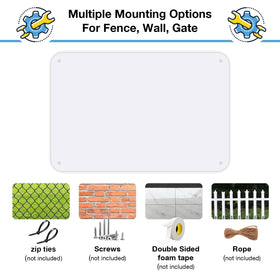 AVCMOTO blank metal sign with four holes for versatile mounting.