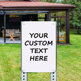 AVCMOTO white blank metal sign for porch or doorway display.