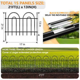 AveLOTUUG 21ft fence panel set extends coverage for larger yards.