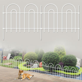 AVELOTUUG arch-design garden fence for decorative perimeter and planting beds.