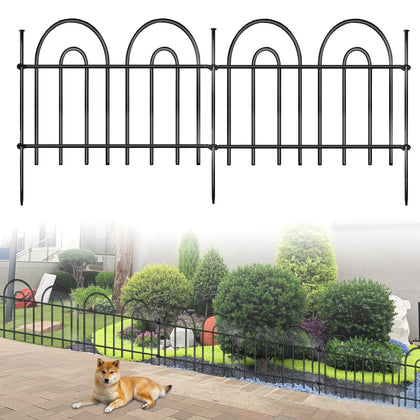 AveLOTUUG arch design fence enhances garden borders with decorative appeal.