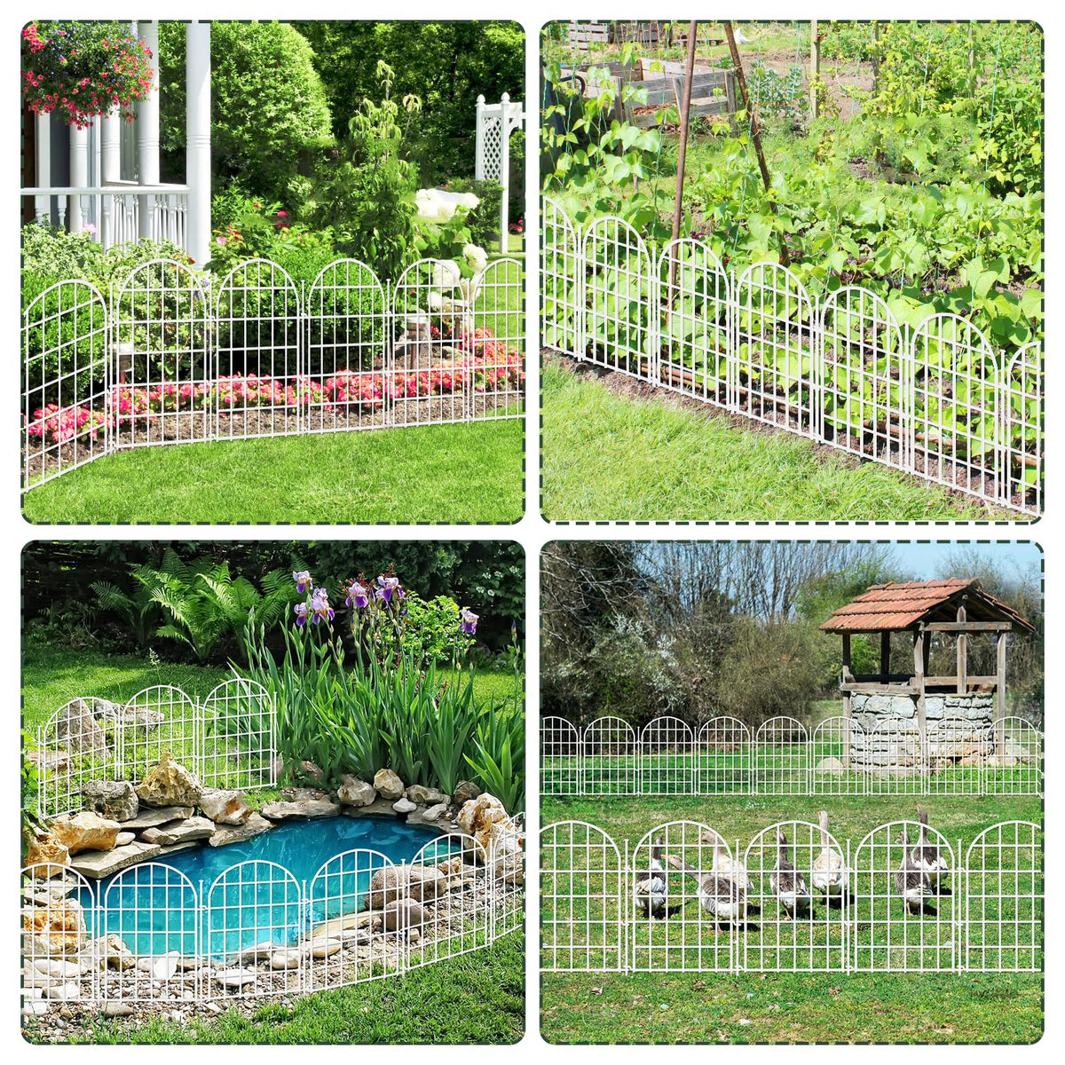 AVELOTUUG multipurpose garden border demonstrates flexible use as fence, barrier, or indoor fence.