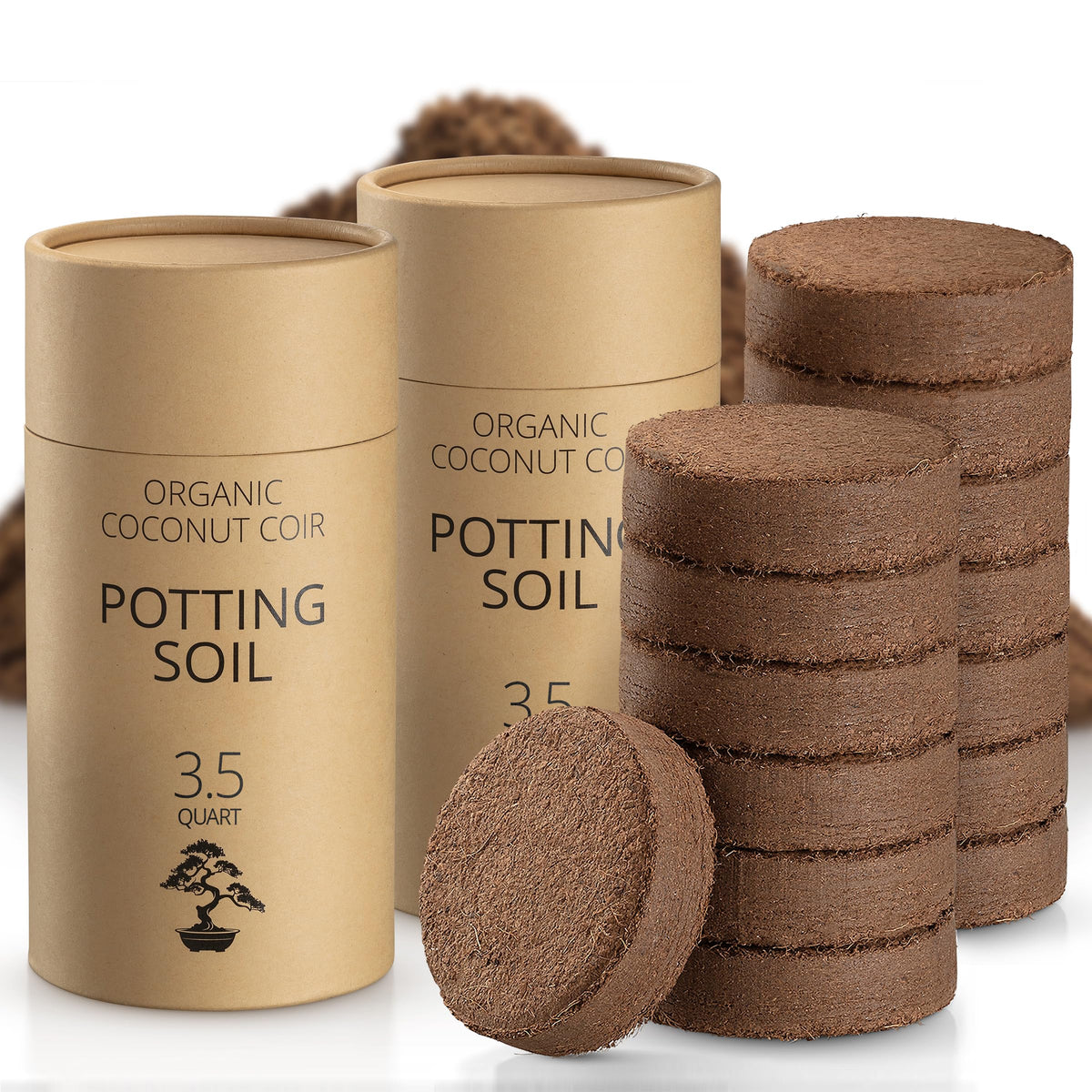 AVERGO coconut coir potting soil expands with water for easy setup and moisture retention