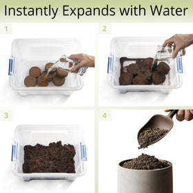 AVERGO seed-starting coconut coir disc designed for clean germination