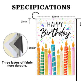 Avezano colorful candles flag, HD print delivers bright color from both sides.
