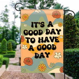 Avezano groovy floral garden flag ideal for spring and summer front doors
