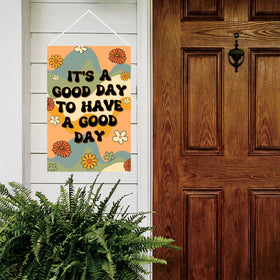 Avezano groovy floral garden flag weather-resistant polyester withstands outdoor use