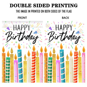 Avezano patio banner for birthday decor, durable polyester withstands outdoor conditions.