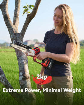 Avhrit 900W brushless motor delivers powerful, quiet cutting.
