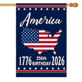 AVOIN colorlife 1776 flag front view, double-sided for outdoor display.