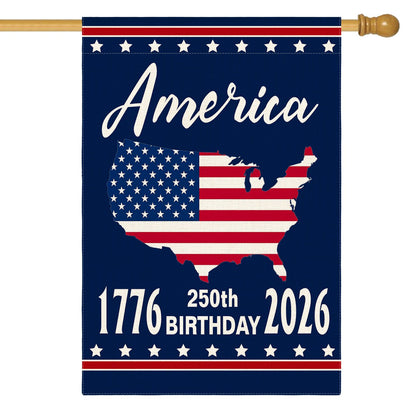 AVOIN colorlife 1776 flag front view, double-sided for outdoor display.