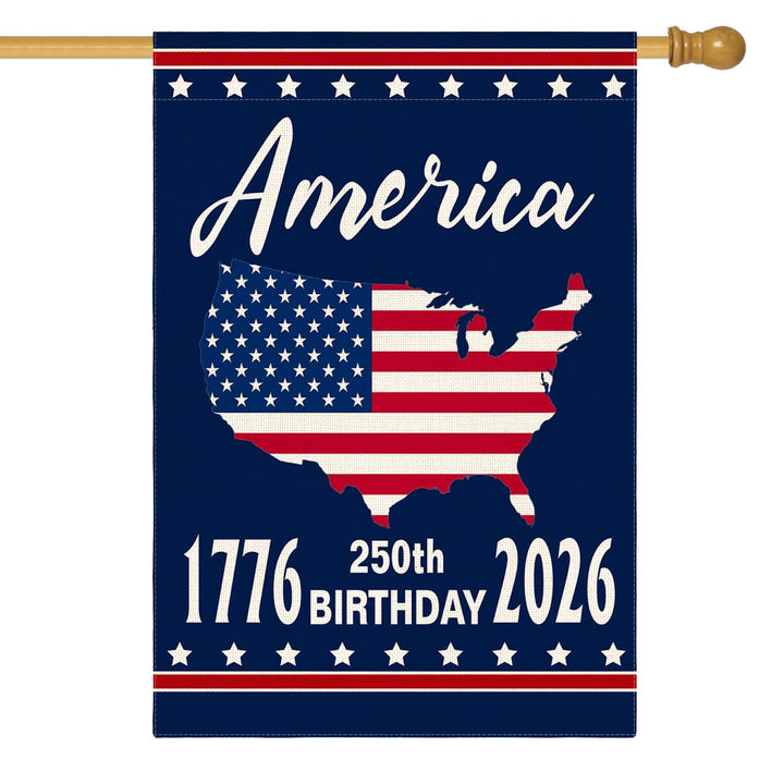 AVOIN colorlife 1776 flag front view, double-sided for outdoor display.
