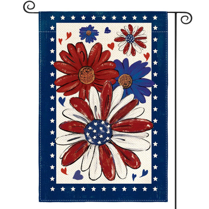 AVOIN colorlife 4th of July flag with patriotic design, perfect for outdoor garden decor.