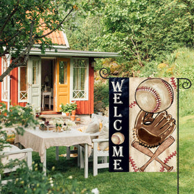 AVOIN colorlife baseball league yard flag, vibrant motif for porch or garden.