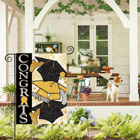 AVOIN colorlife graduation flag double-sided for clear visibility from any outdoor angle.