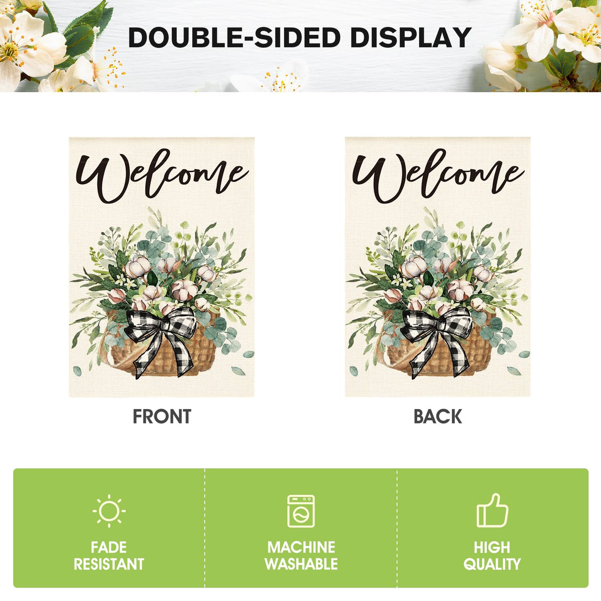 AVOIN colorlife flag machine washable for easy cleaning after outdoor exposure